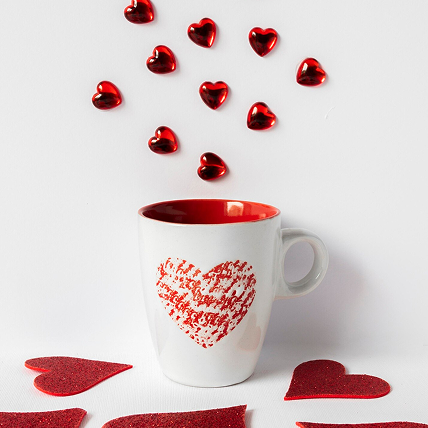 Taza de corazones